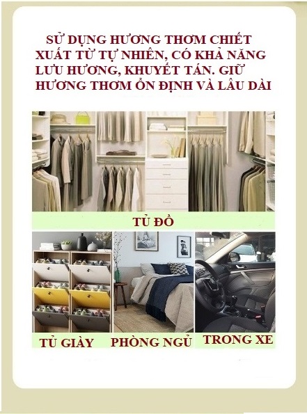 Túi thơm thảo mộc mini treo tủ quần áo phòng ngủ xe ô tô nhà vệ sinh- ELUNA STORE