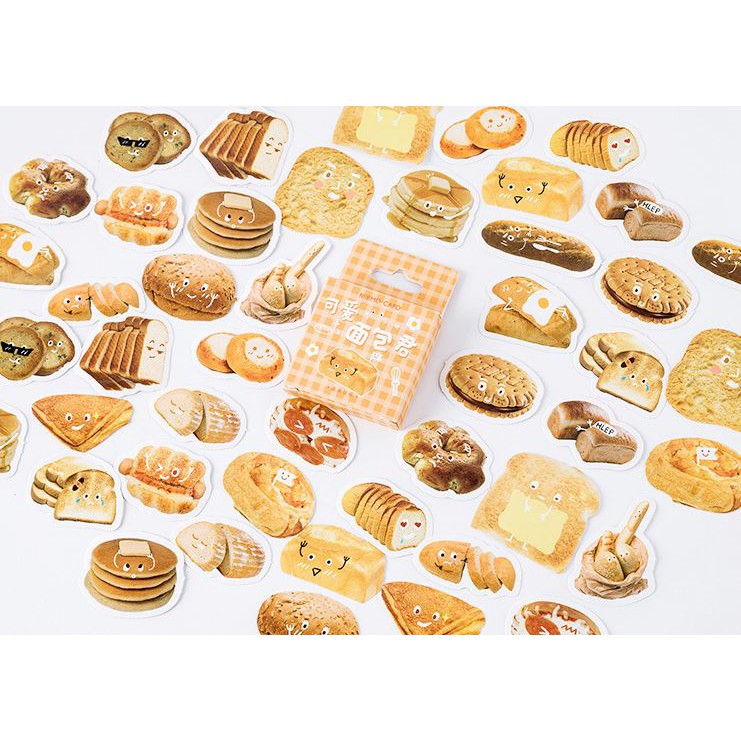 Bộ 46 Sticker Bánh Ngọt Hàn Quốc dán trang trí E79