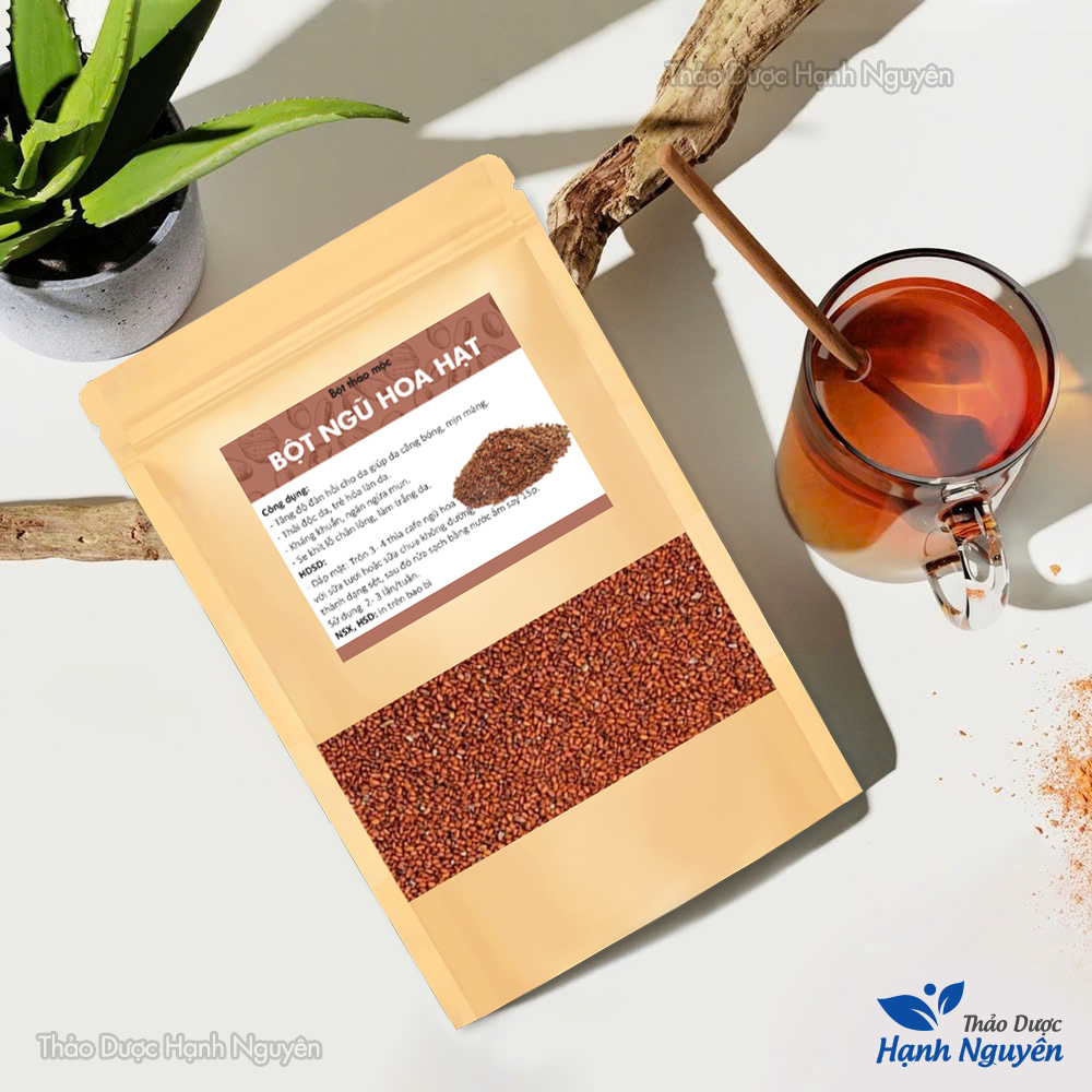 Bột ngũ hoa hạt 500g, hạt đình lịch khô, mặt nạ ngũ hoa giúp sáng da, ngừa mụn, mờ thâm