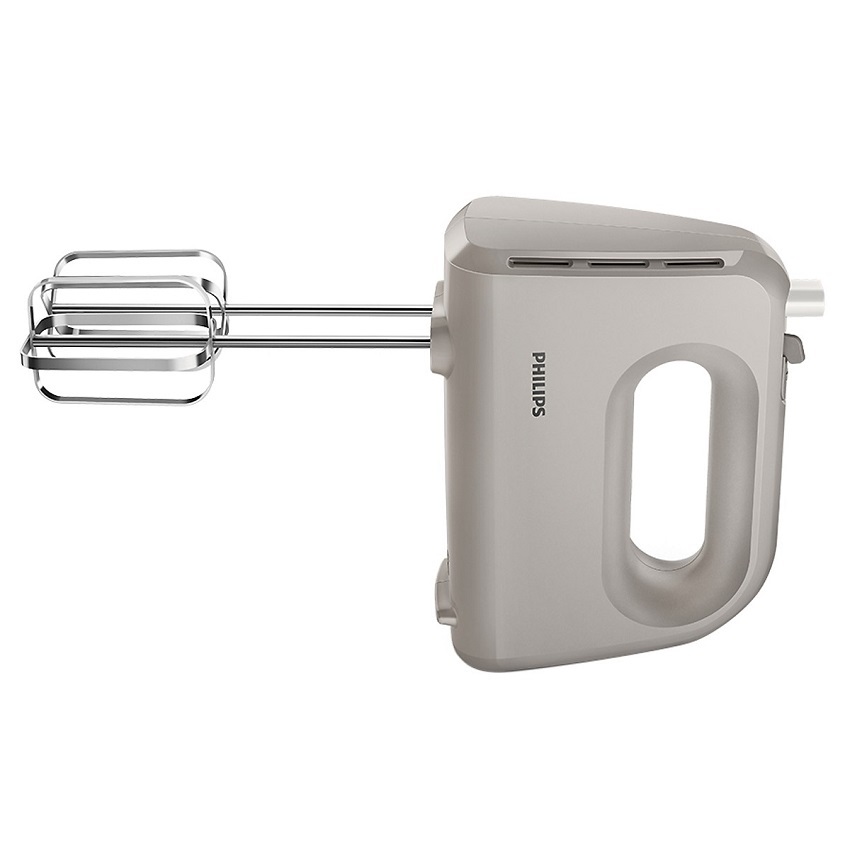 Máy đánh trứng Philips HR3705 300 W nhỏ gọn trộn nhanh hơn với que trộn bột hình nón đa năng với 5 tốc độ chế độ tăng cường