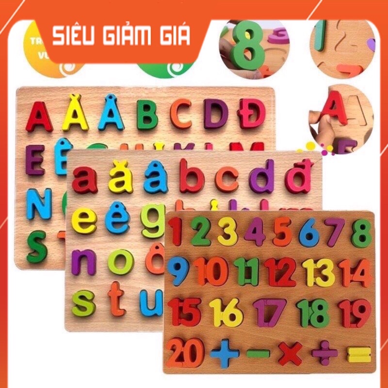 BỘ SẢN PHẨM BẢNG GỖ NỔI DÀNH CHO BÉ