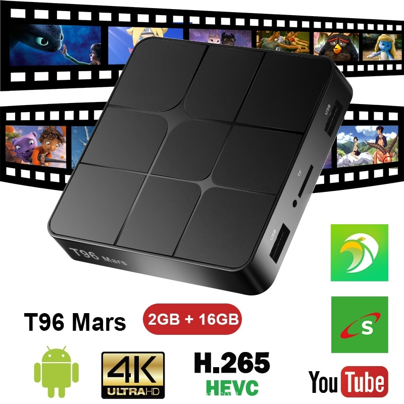 Android Tivi Box T96 Mars Mini Ram 2GB Rom 16GB Android 7.1.2