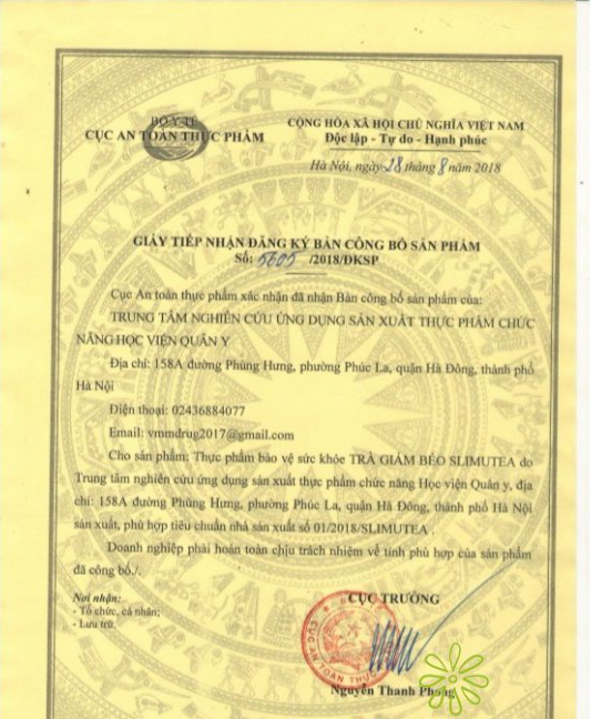 Trà giảm cân Slimutea HVQY (Hộp 20 gói)