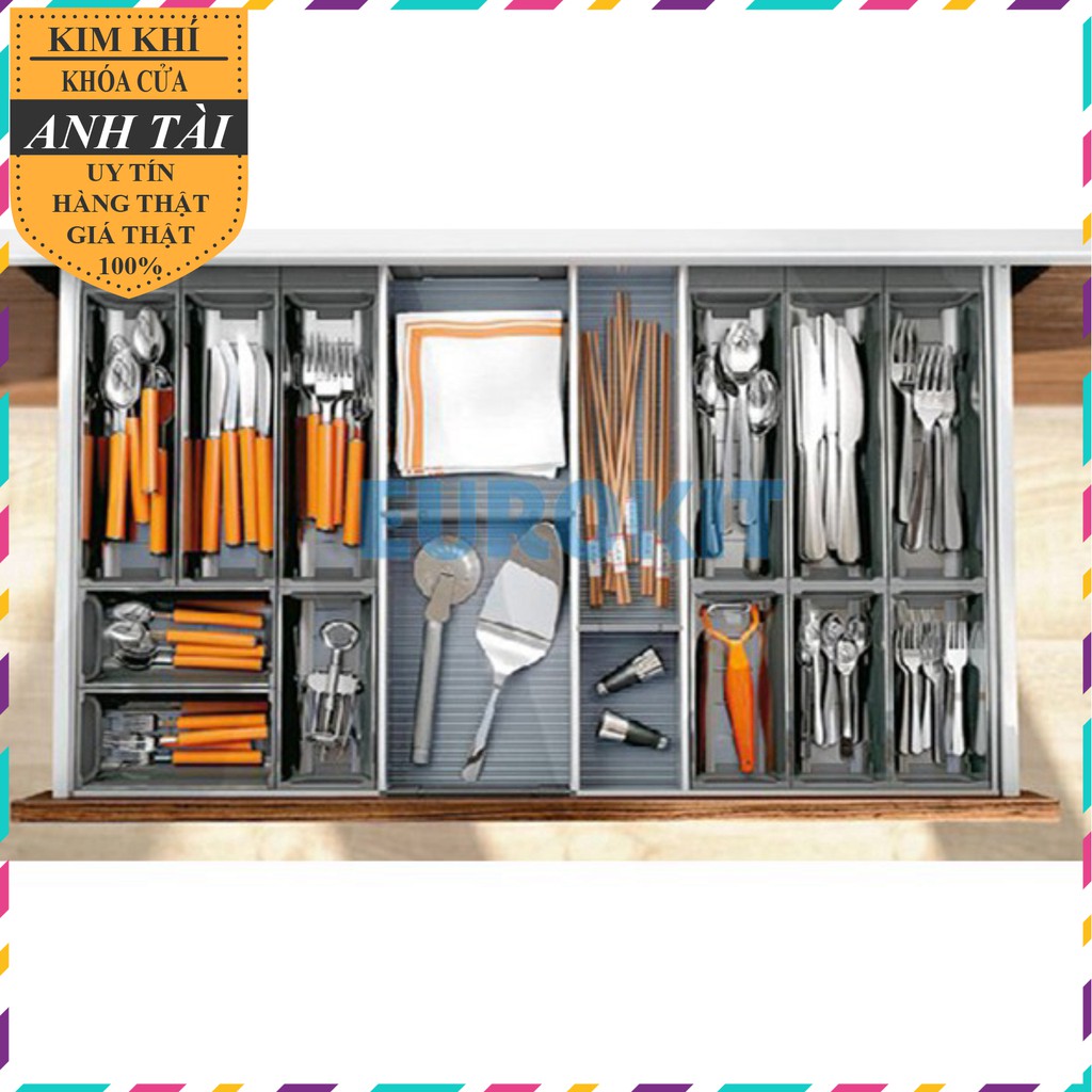 Khay chia thìa dĩa inox 304 lắp ngăn kéo tủ bếp
