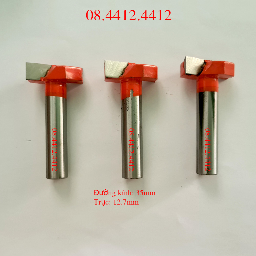 Mũi soi phay bản lề, thẳng 3 dao 35li