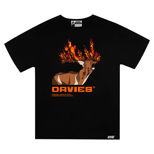 Áo thun Davies nam nữ DSW Tee Amazon Fire - BLACK