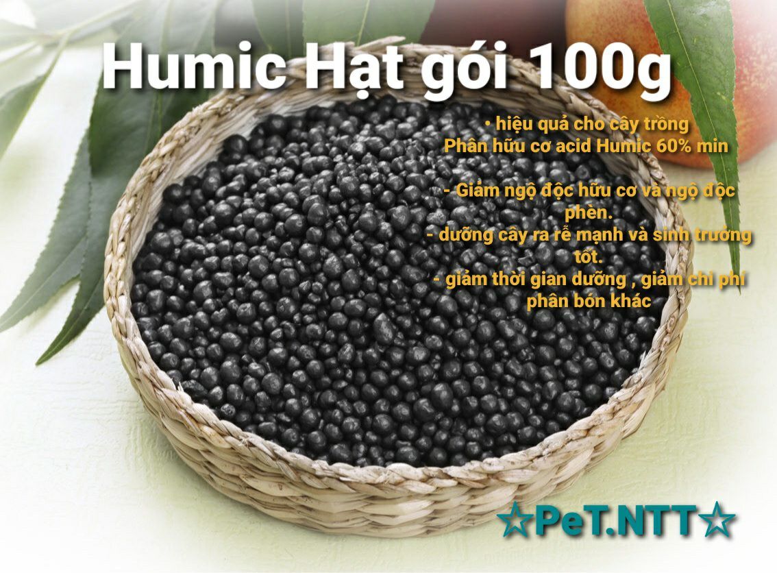 Phân Bón Hữu Cơ Humic Acid Hạt# gói 100g