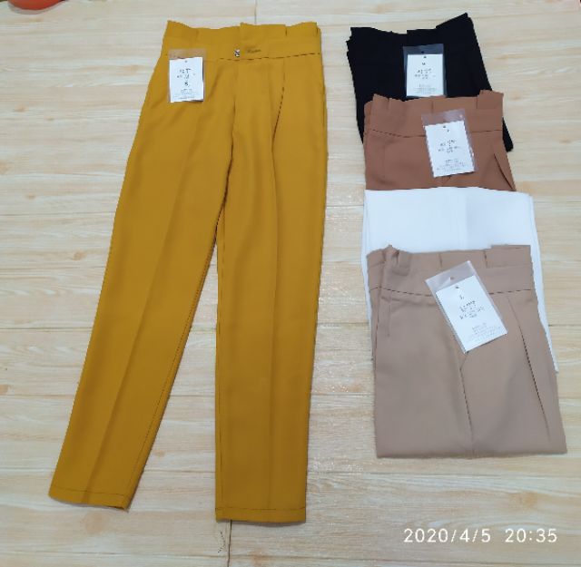 Quần baggy cạp cao XẾP LY