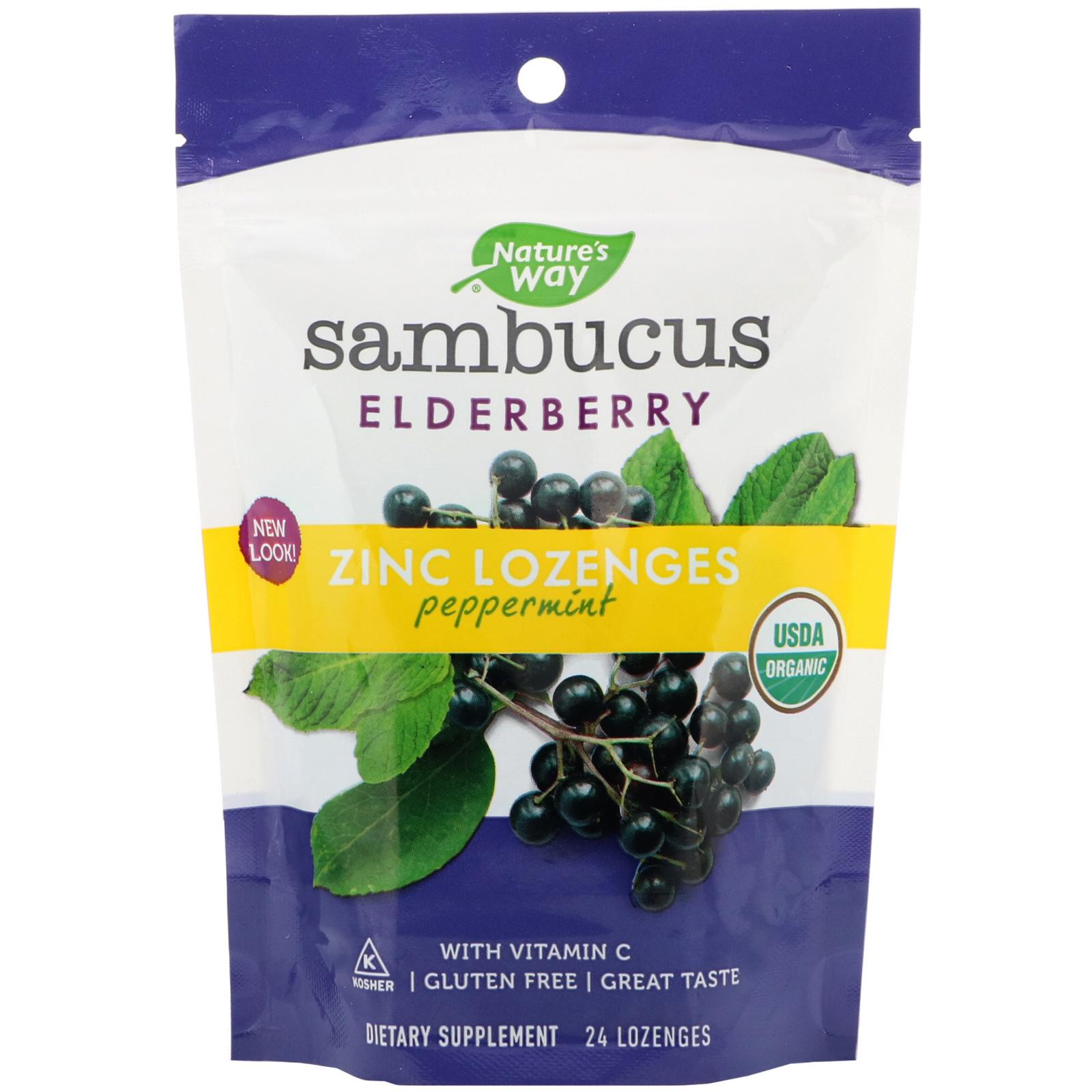 Kẹo ngậm Sambucus hữu cơ Nature's Way