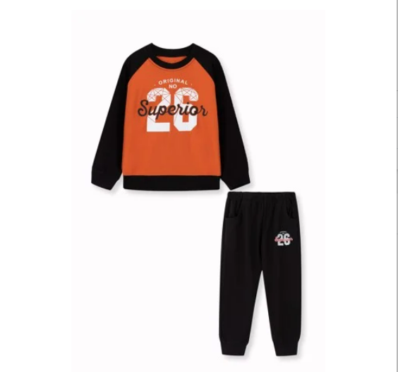 (14-37kg) Bộ dài tay thun cotton mỏng bé trai Rabity bộ quần áo thích hợp mặc mùa hè, mùa đông cho trẻ em 91738