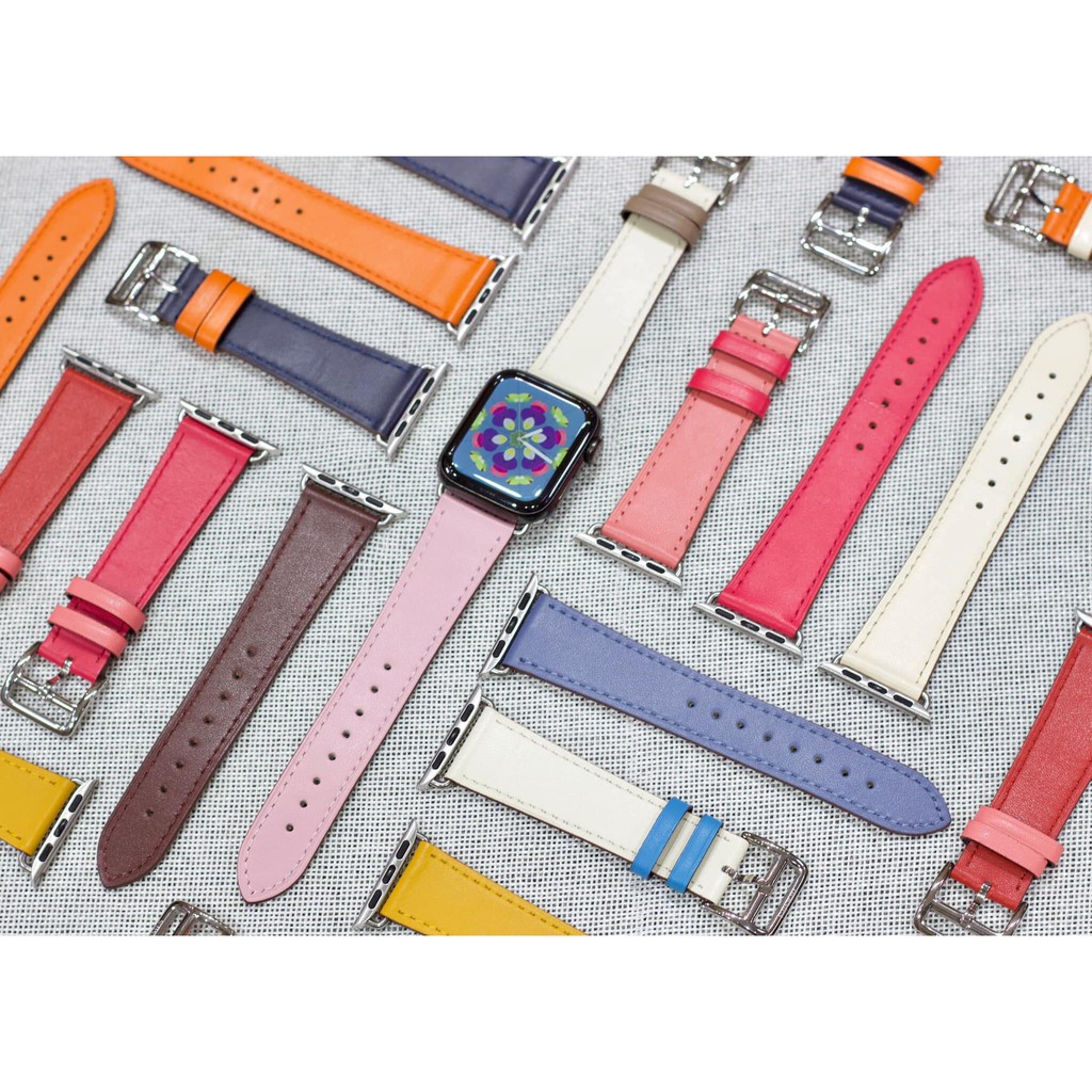 Dây da phối hai màu cực đẹp dành cho apple watch