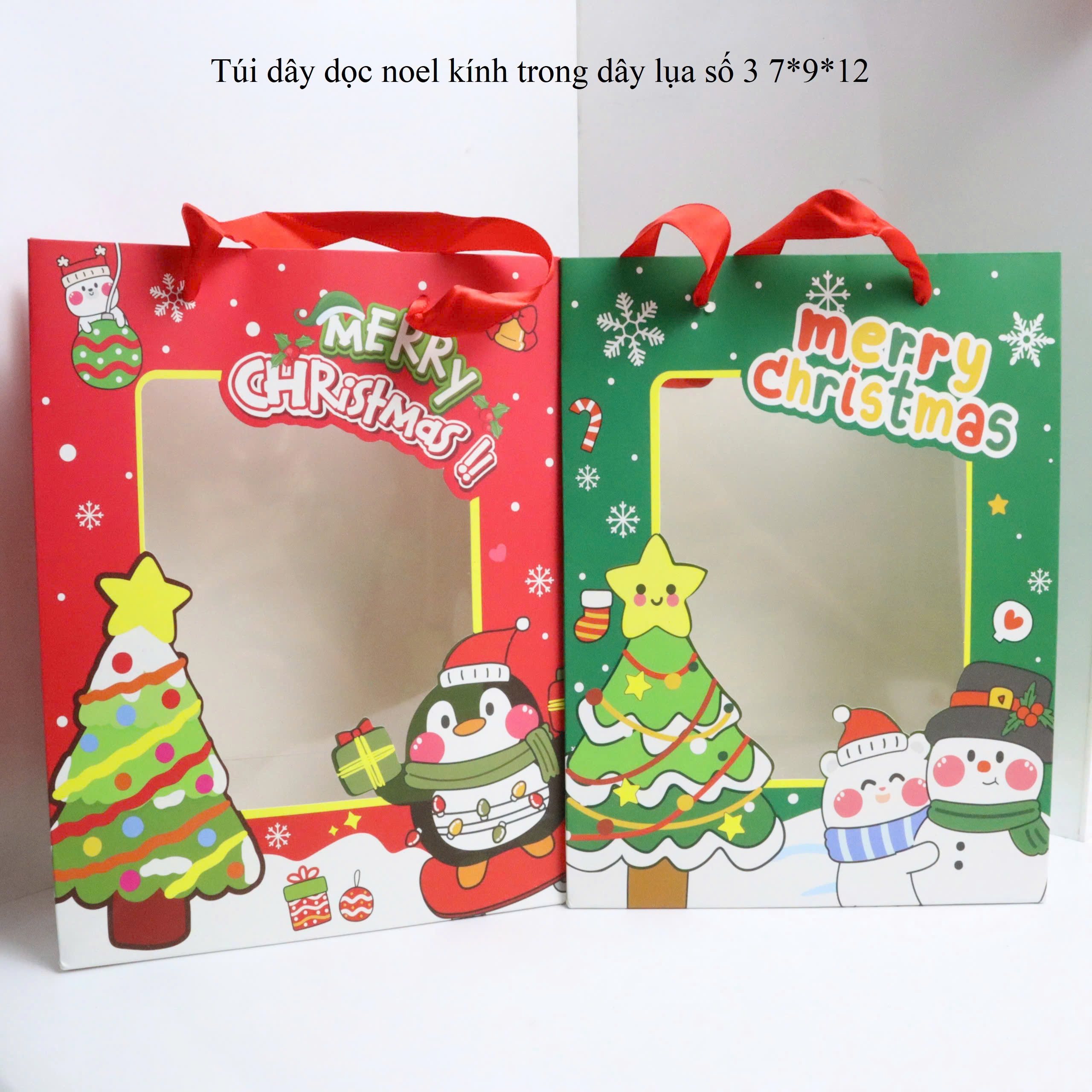 Combo 3 Túi Noel Giấy Đựng Quà Tặng Sang Trọng Giáng Sinh Noel Dễ Thương