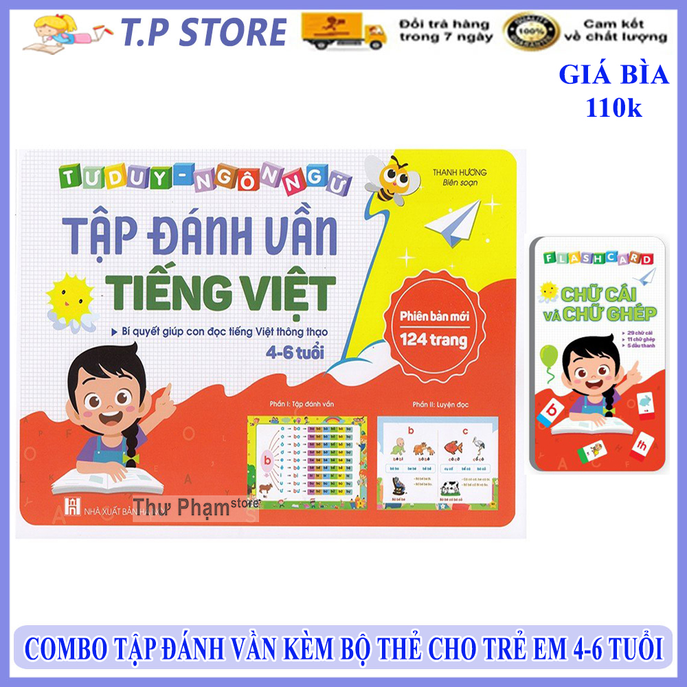 Combo Vietnamese spreader for kids-with flash card latest version-spell for kids from 4-6 year-old