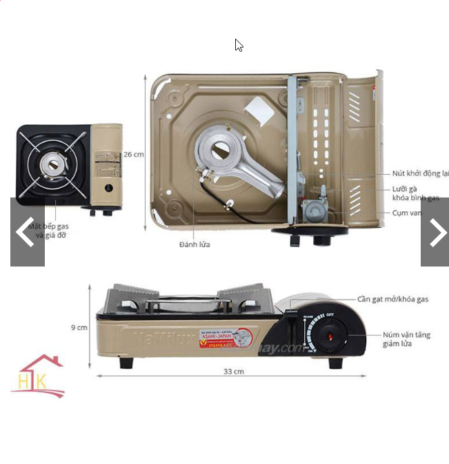 Bếp gas du lịch mini NaMilux - Bảo Hành 12 tháng