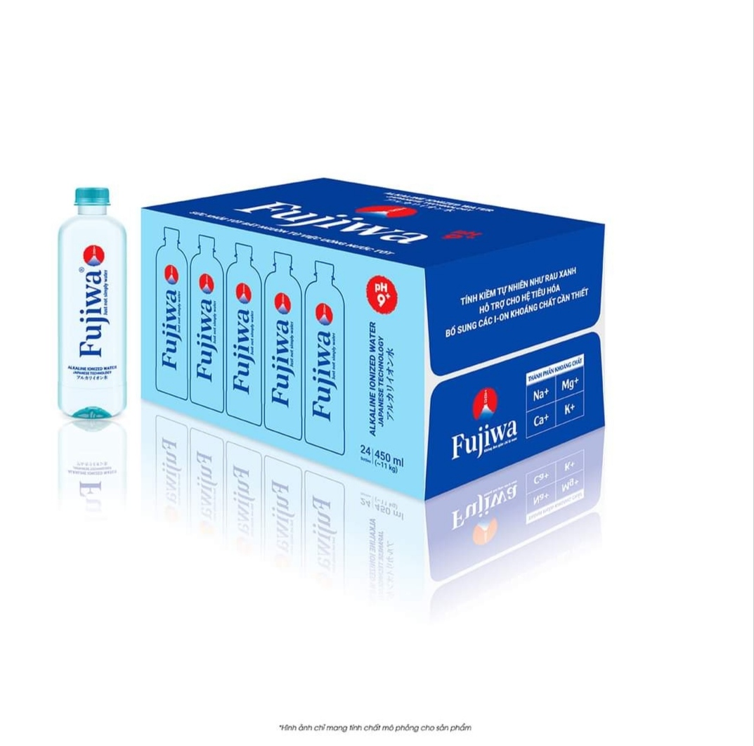 [HCM - Thùng 24 chai] Nước Uống Ion Kiềm 450ml Fujiwa