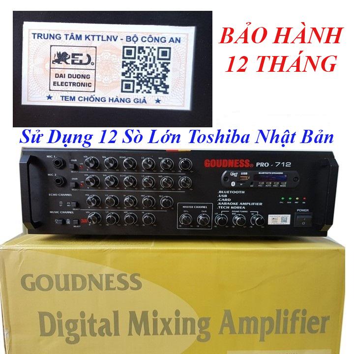 Amply BLUETOOTH GOUDNEES PRO 712- Ampli Bluetooth