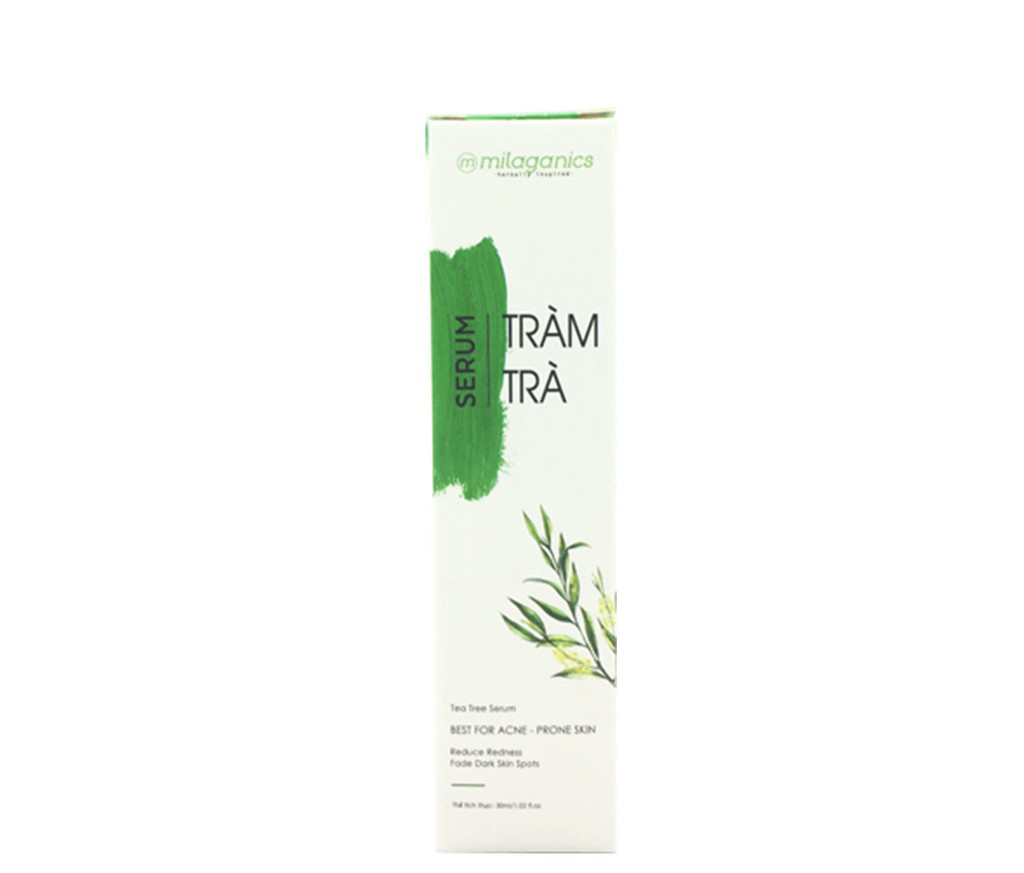Serum Milaganics Tràm Trà Giảm Mụn Làm Mờ Vết Thâm 30ml