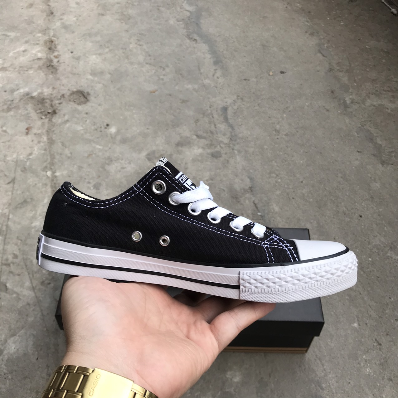 [FULL BOX] Giày Converse Thấp Cổ Màu Đen Nam Nữ Đủ Size
