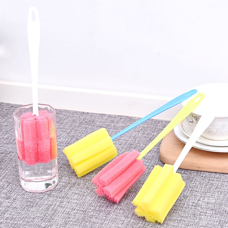 Dụng Cụ Cọ Rửa Cốc Chén Bình Sữa Bằng Bọt Biển Nhiều Màu Sắc
