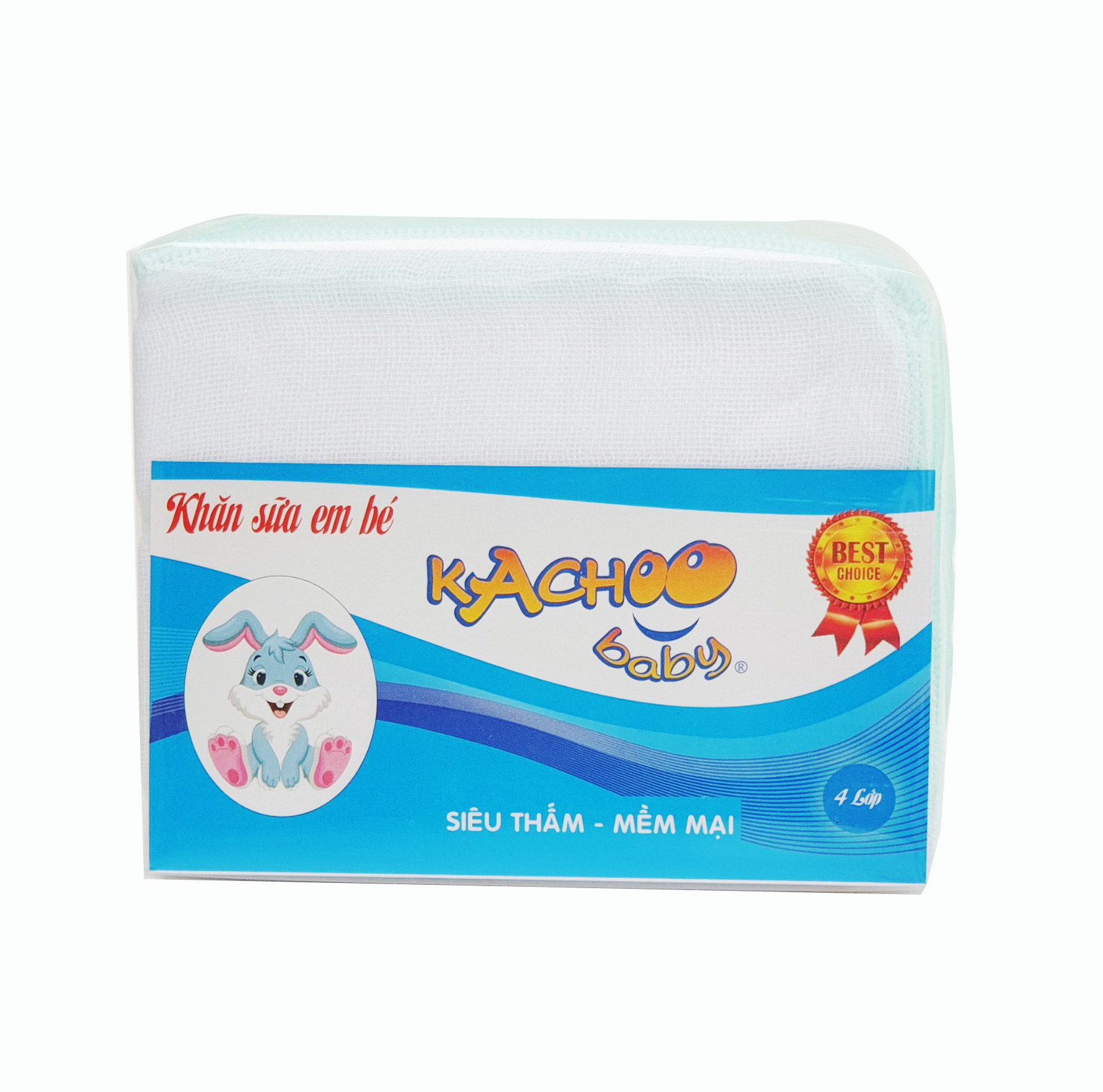 Bịch 10 khăn sữa 5 lớp 26x31cm cho bé hiệu KACHOOBABY