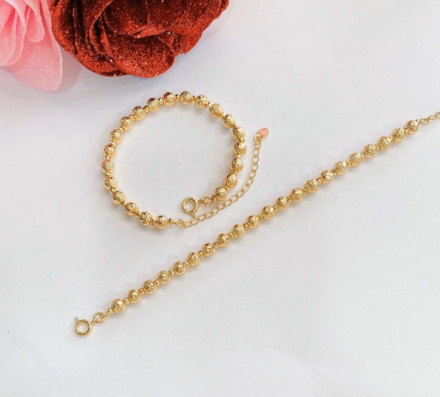 Lắc tay bi mạ vàng 18k cực xinh