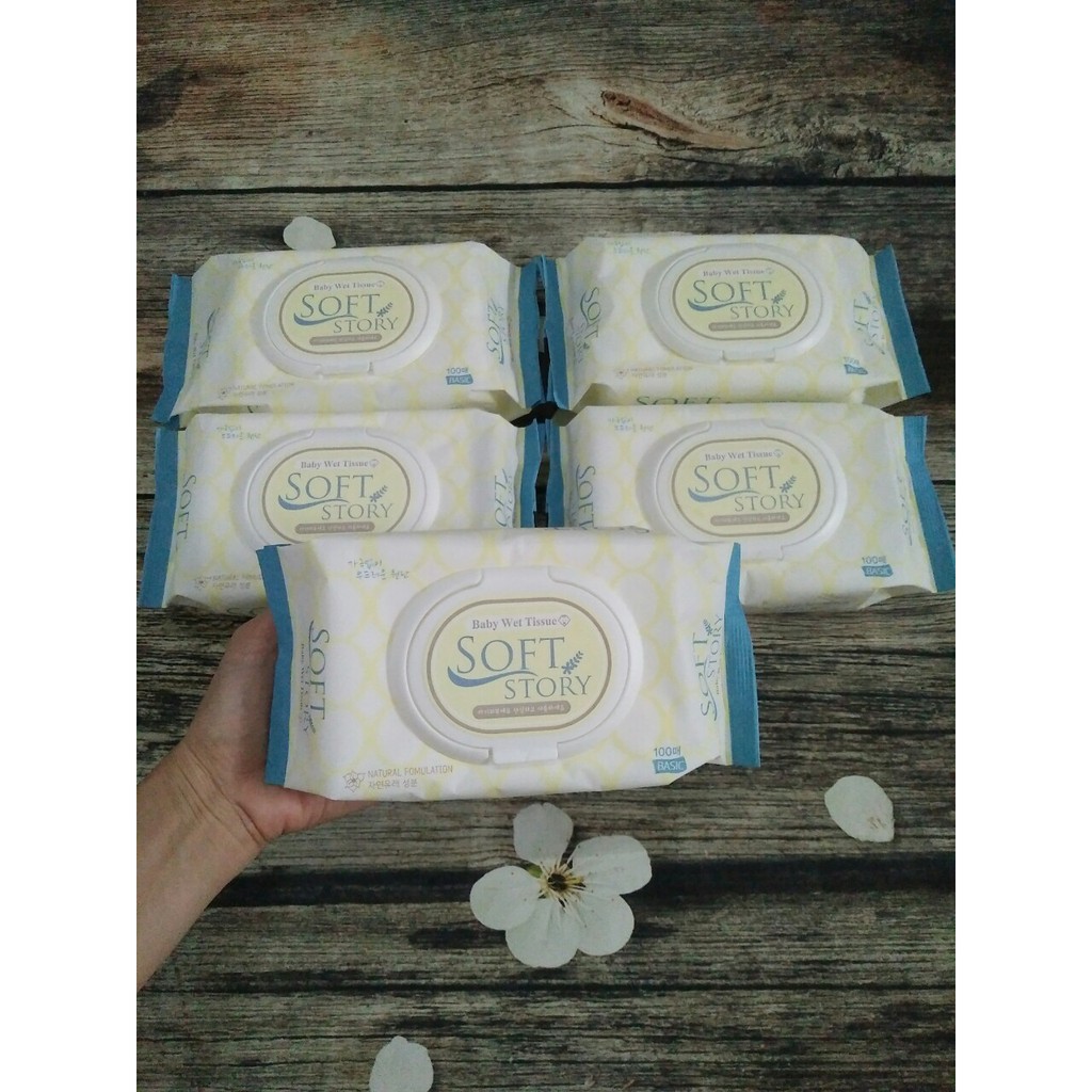 Khăn giấy ướt Soft Story Hàn Quốc - 100 tờ
