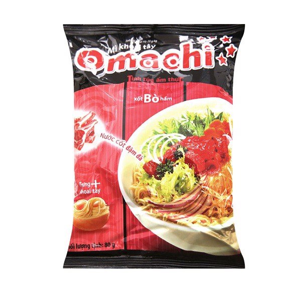 Thùng Mì Omachi Xốt Bò Hầm (30 gói x 80g)