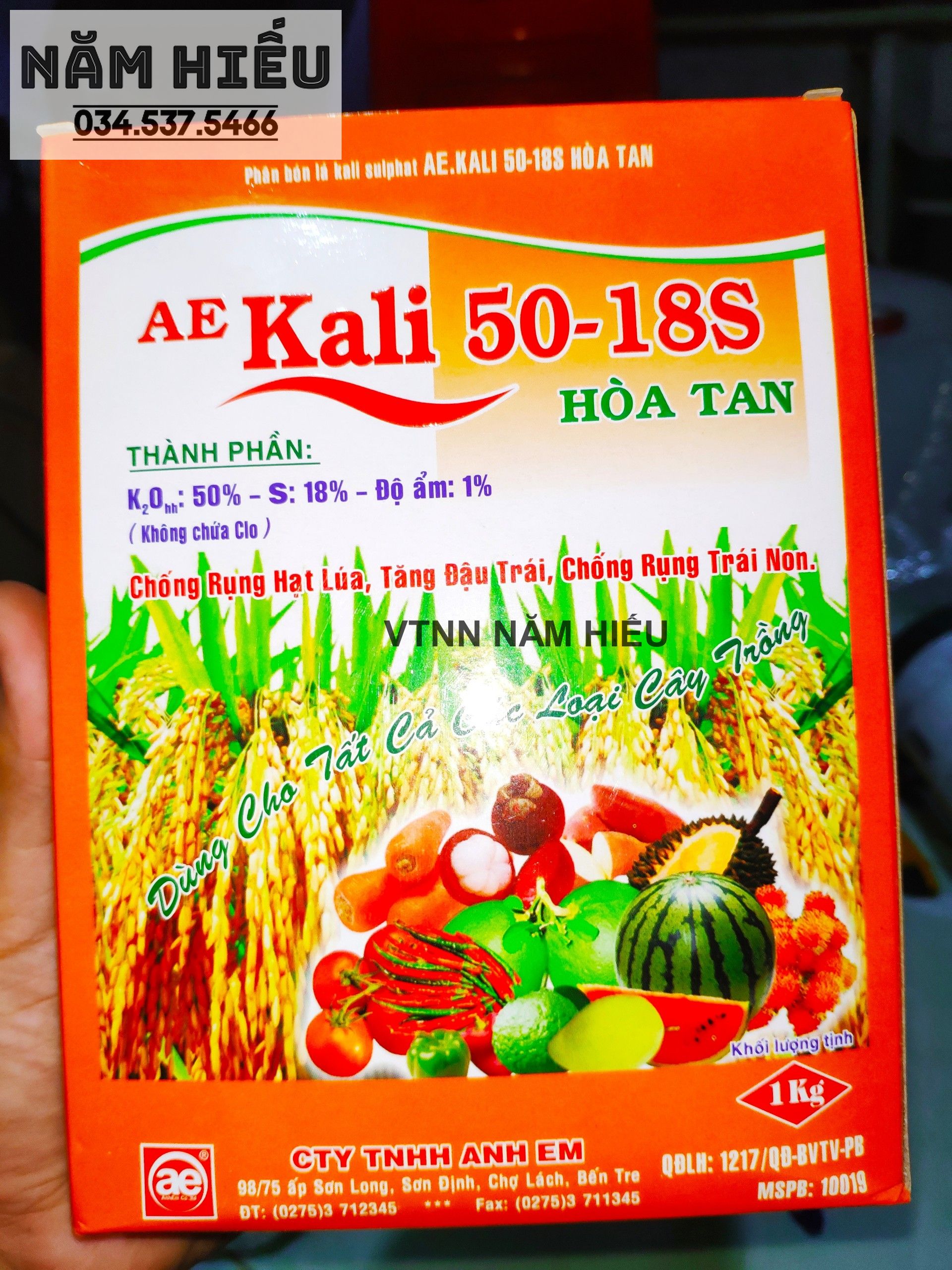 Phân bón lá KALI hòa tan AE 1KG (10 gói 100g)