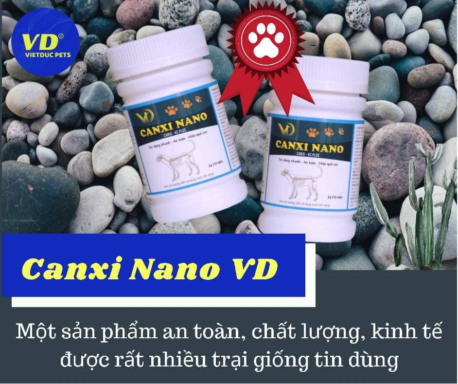 Viên bổ sung canxi cho chó Canxi nano hộp 150 viên Việt Đức