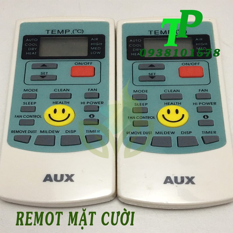 Điều Khiển, Remote Máy Lạnh Điều Hòa Reetech AUX Mặt Cười (Tặng Kèm Pin)