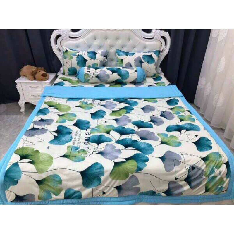 Drap/Ga giường lẻ thun lạnh hàn quốc in 3D cao cấp ( đủ size - không áo gối)