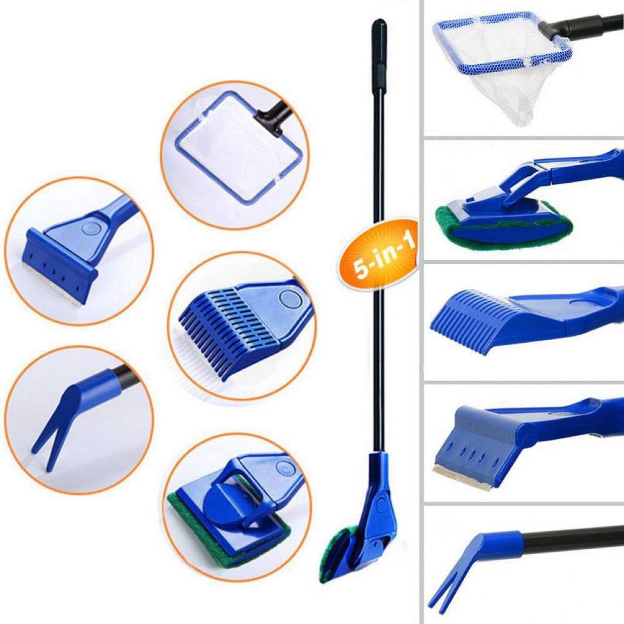 Dụng cụ 5in1 vệ sinh hồ cá