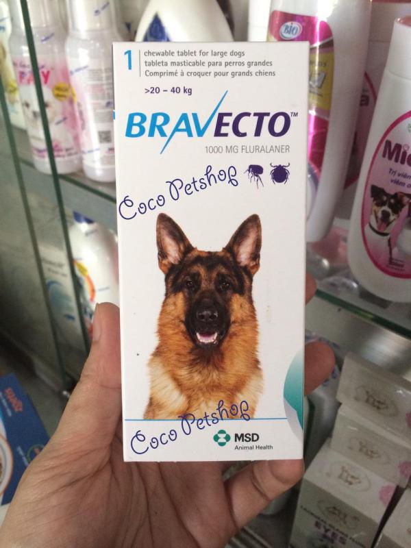 Bravecto - viên nhai diệt ve, ghẻ, bọ chét cho chó từ 20 - 40 kg