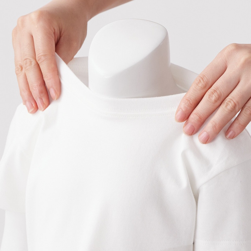 Muji Áo Thun In Họa Tiết Cotton