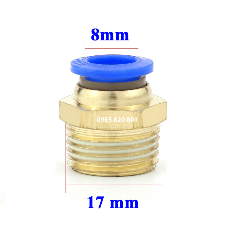 Ốc ren ngoài 17mm ra ống 6,8,10,12mm
