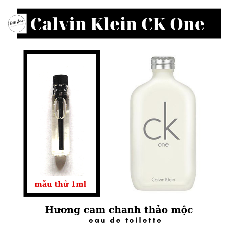 Mẫu thử 1ml Nước hoa nam cao cấp Calvin Klein CK One - nuoc hoa nam tươi mát - nuoc hoa ck - nuoc hoa nam - mẫu thử nước hoa 1ml
