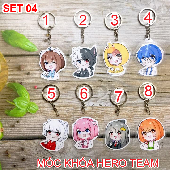 [HCM]Móc khóa Hero Team- 1 set 8 móc khóa 80k