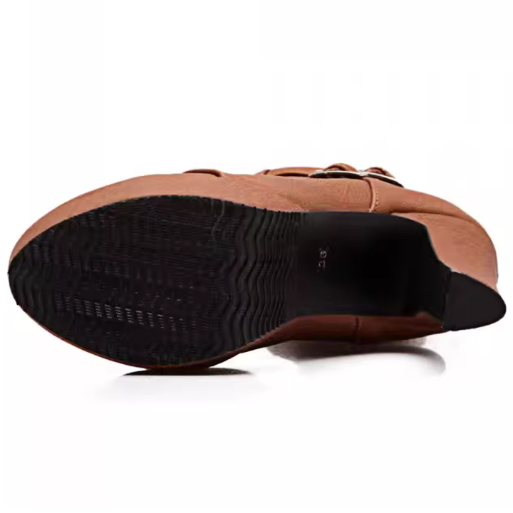 Boots Cổ Ngắn Gót Vuông 12cm PB655-4022