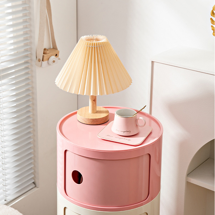 Nordic ins net red bedside table modern simple white round creative small cabinet mini simple plastic sideboard
