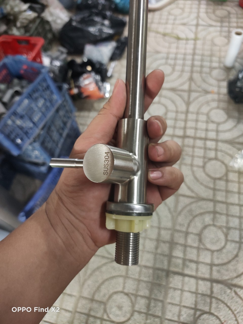 [HCM]Vòi rửa chén lạnh inox SUS 304 phi 18