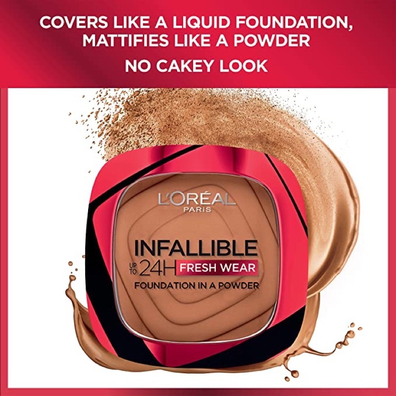 Phấn Phủ Kiềm Dầu Loreal Infallible 24h Fresh Wear Foundation 9g
