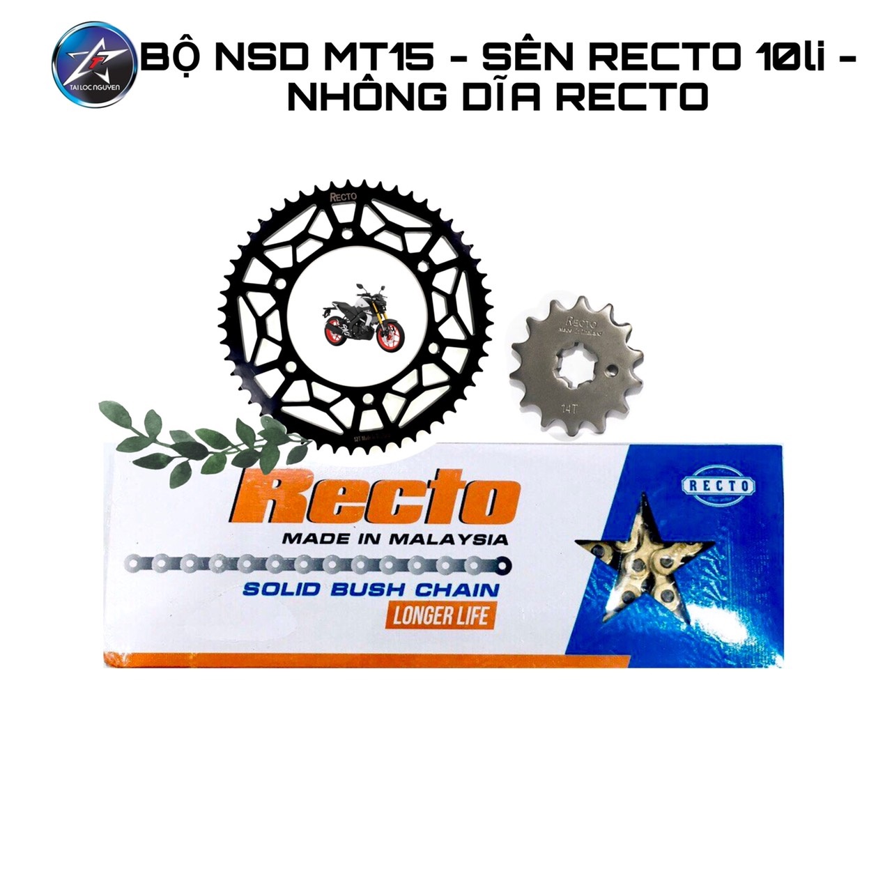 BỘ NSD MT15 - SÊN 132M - NHÔNG DĨA RECTO 52T