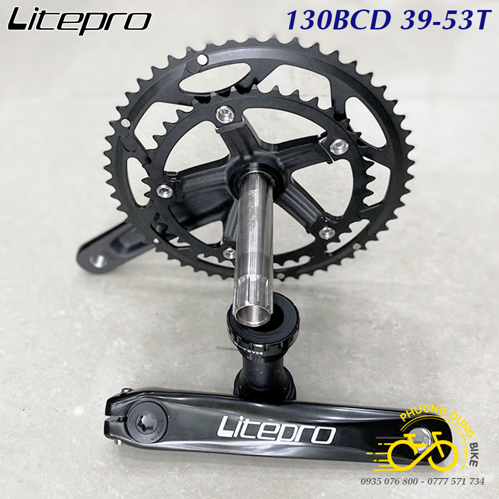 Đùi đĩa (Giò dĩa) rỗng xe đạp 2 Tầng LITEPRO 39-53T (GIÒ BÓNG)