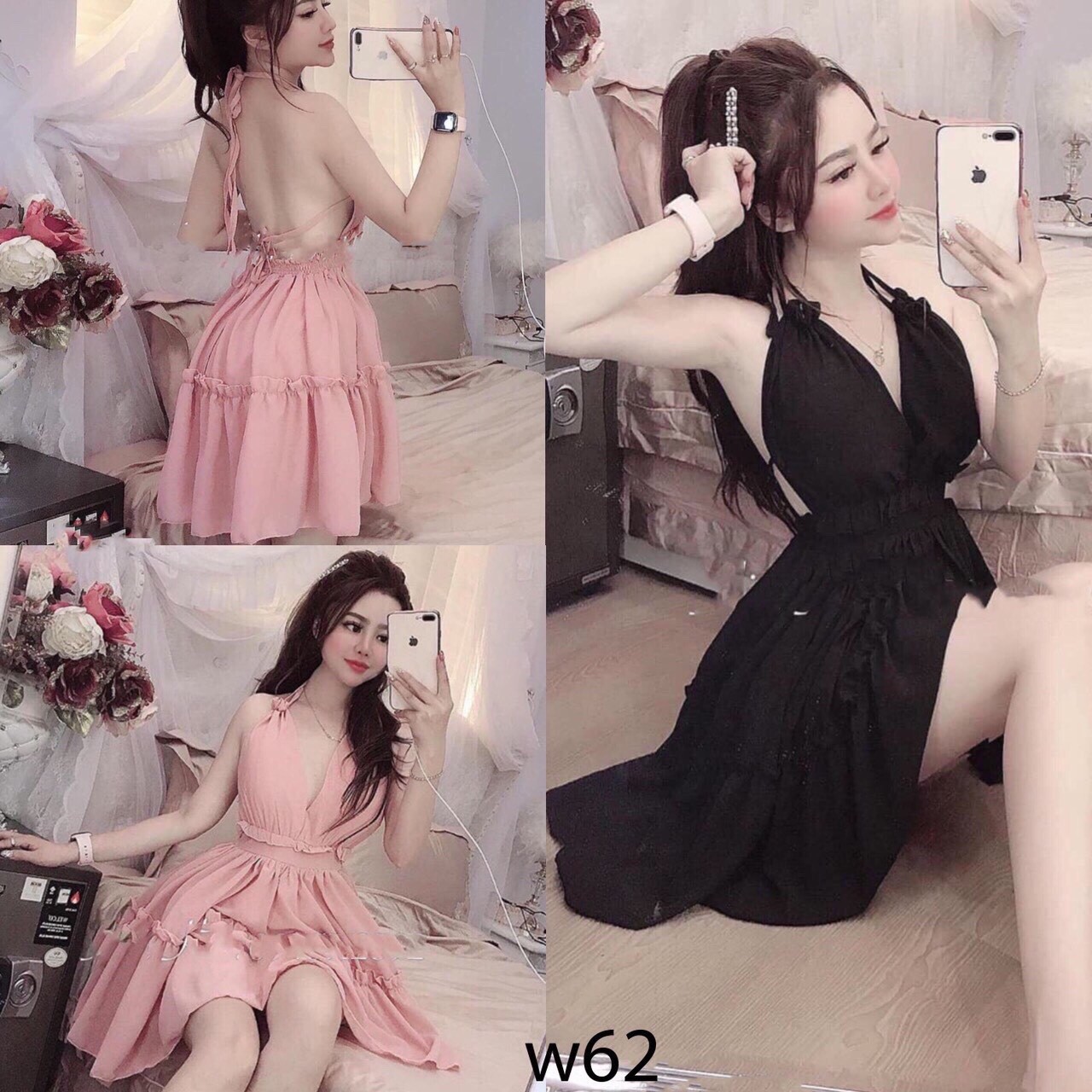 [HCM]Đầm nữ cổ yếm bèo