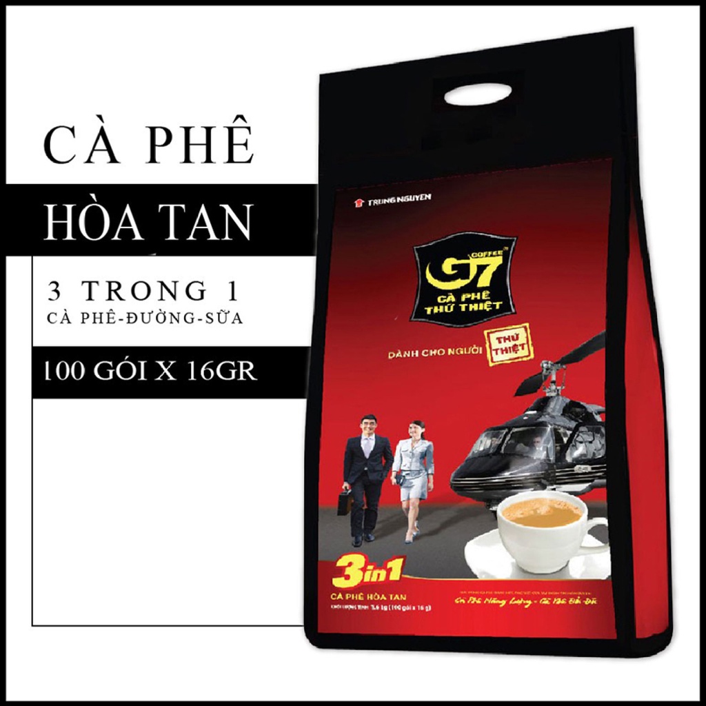 Cà Phê Sữa Hoà Tan G7 3in1 Bịch 100 gói ( Hàng Công Ty Chính Hãng )