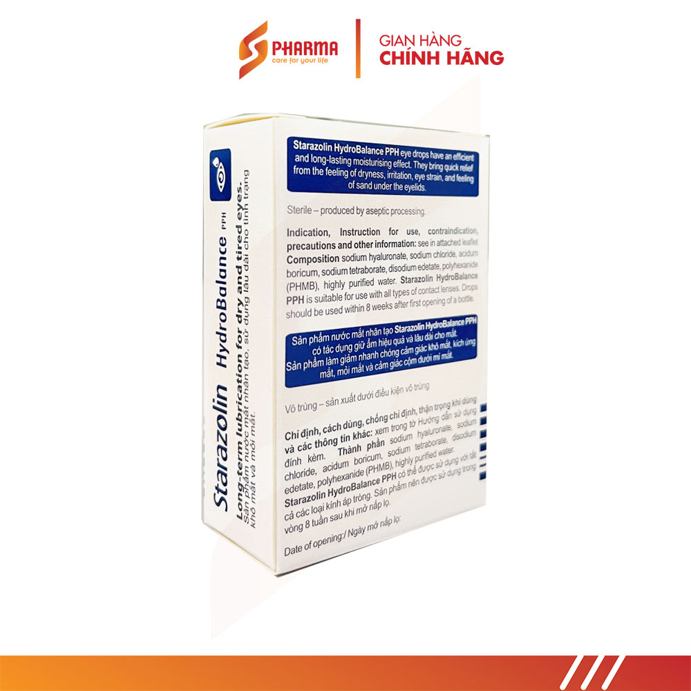 Dung dịch nhỏ mắt StaraZolin (Hộp 2x5ml) - Chính hãng