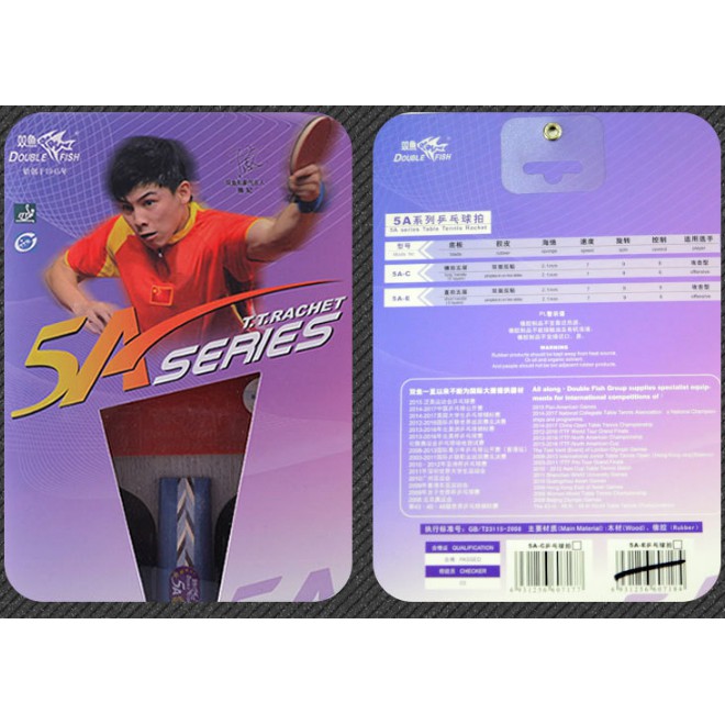 [Lấy mã giảm thêm 30%]Vợt bóng bàn Song Ngư Double Fish 5A-C ( 1 đổi 1trong vòng 7 ngày )