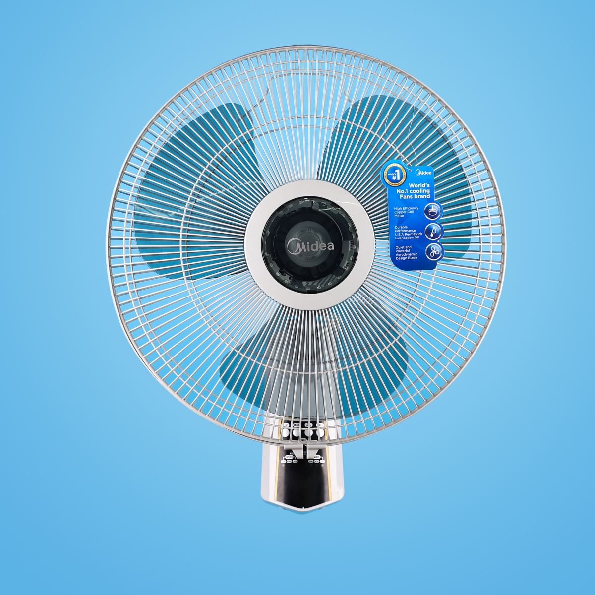 Quạt Treo Tường Midea FW40-7JR (Công suất 55W, 3 Cánh, Điều Khiển Từ Xa Chỉnh Gió 3 Tốc Độ)