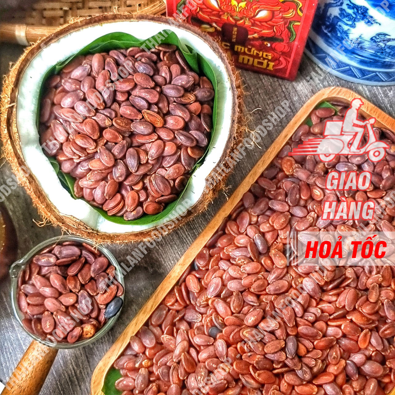 Hạt Dưa Rang Tay, Không Phẩm Màu - Lon 450gr