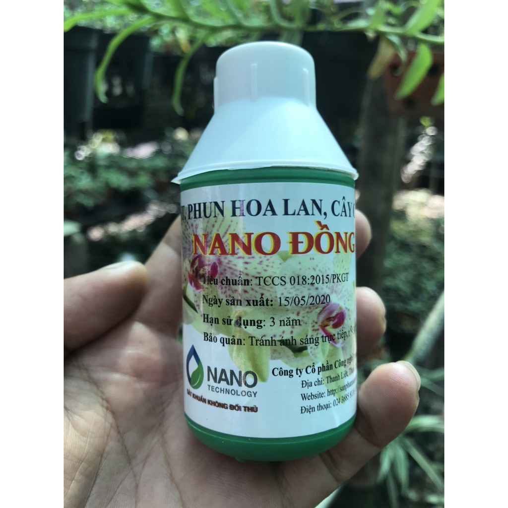 nano bạc đồng cho hoa lan cây cảnh, chai 100ml